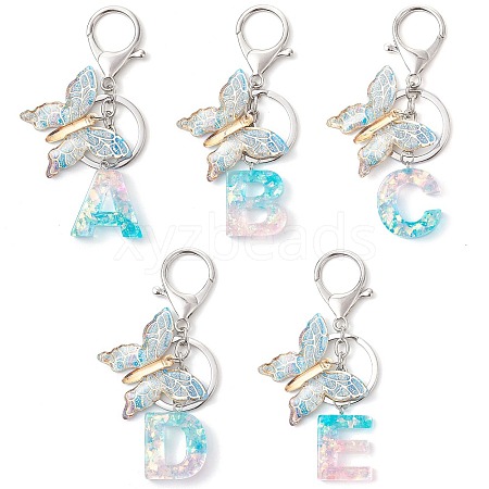 Butterfly Shape Resin & Acrylic Keychain KEYC-JKC01067-1