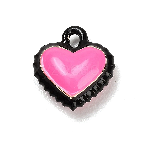 Two-Tone Alloy Enamel Pendants AL-CBA5AB7-03B-1
