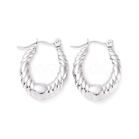 Non-Tarnish 304 Stainless Steel Hoop Earrings for Women EJEW-F287-08P-1