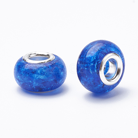 Crackle Resin European Beads RPDL-S012-B02-1