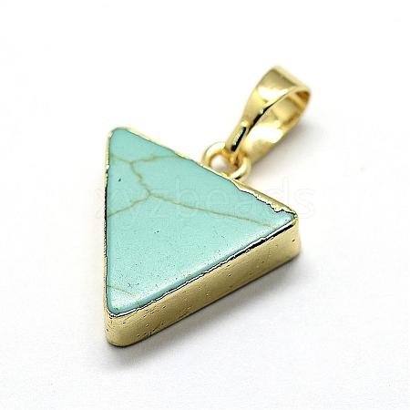 Synthetic Turquoise Pendants G-P201-11-1