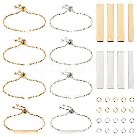 Unicraftale DIY Rectangle Link Slider Bracelet Making Kit STAS-UN0039-29-1