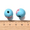 Valentine's Day Element Printed Wood Beads WOOD-R002-01-05-3