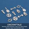12Pcs 6 Style 201 Stainless Steel Pendants STAS-UN0032-10-5