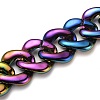 Handmade UV Plating Acrylic Curb Chains AJEW-JB00774-03-3