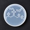 DIY Halloween Tombstone Pattern Cup Mat Silicone Molds DIY-E055-16-5