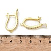 Brass Micro Pave Clear Cubic Zirconia Hoop Earring Findings EJEW-C185-01G-03-2