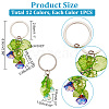 Acrylic & Lampwork Pendant Keychain KEYC-AB00041-2