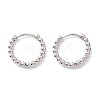 Rack Plating Brass Beaded Huggie Hoop Earrings for Women KK-D069-09P-RS-1