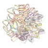 UV Plating Rainbow Iridescent Transparent Acrylic Beads OACR-F006-04-3