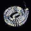 Electroplate Transparent Glass Beads Strands EGLA-N002-17B-B01-4