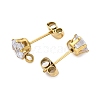 Ion Plating(IP) 304 Stainless Steel Rhinestone Stud Earring Findings STAS-P373-04B-G01-2