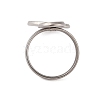 Non-Tarnish 304 Stainless Steel Open Cuff Ring Findings STAS-E124-05J-P-3