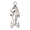 304 Stainless Steel Pendants LS-STAS-D129-13B-P-1