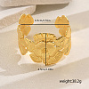 Luxurious Brass Flower Cuff Bangle for Parties and Events DO6494-1-2