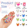 72Pcs 9 Colors UV Plating Rainbow Iridescent Acrylic Beads OACR-TA0001-48-4