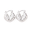 Brass Thick Hoop Earrings for Women EJEW-F303-11P-1