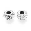 Alloy Rhinestone European Beads FIND-N009-03P-1