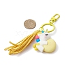 Cartoon PVC Plastic Big Pendants Keychains with Faux Suede Tassel KEYC-JKC00569-01-2