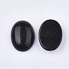Natural Black Obsidian Cabochons G-S349-25A-02-2
