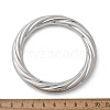 Twist 304 Stainless Steel Bangles for Women BJEW-S161-06P-5