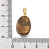 Natural Tiger Eye Pendants G-T151-03H-3