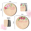 2Pcs 2 Style Single-face Printed Wooden Baby Photo Props DJEW-WH0600-002-2