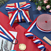 50 Yards Tricolor Polyester Striped Grosgrain Ribbon OCOR-WH0112-004A-4