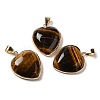 Natural Tiger Eye Pendants G-K335-04G-14-1