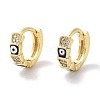 Brass Micro Pave Clear Cubic Zirconia Hoop Earrings EJEW-L269-132G-2