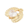 Brass Micro Pave Cubic Zirconia Charms ZIRC-P122-01B-G01-2