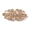 Zinc Alloy Crystal Rhinestone Snap Lock Clasps FIND-WH0008-20G-1