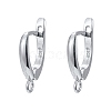 Anti-Tarnish Rhodium Plated 925 Sterling Silver Leverback Earrings STER-K168-003P-1