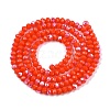 Electroplate Opaque Solid Color Glass Beads Strands EGLA-A044-P2mm-L03-2