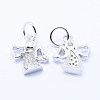 Brass Micro Pave Cubic Zirconia Charms X-KK-P133-03P-NR-2