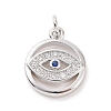 Brass Micro Pave Cubic Zirconia Pendants KK-C012-20P-1