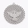 Brass Clear Cubic Zirconia Pendants KK-B030-12P-1