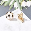 Brass Enamel Stud Earrings EJEW-Z080-01G-3