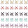 CHGCRAFT 30Pcs 5 Colors Handmade Polyester Organza Bowknot Ornament Accessories DIY-CA0004-79-1