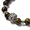 Natural & Synthetic Gemstone Beads Stretch Bracelst for Men Women BJEW-JB06703-6