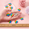 12Pcs 2 Style Plastic Stripe Pendants KY-YS0001-03-7