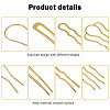 CHGCRAFT 12Pcs 12 Styles Brass Hair Fork/Combs Findings OHAR-CA0001-12-5