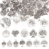 ARRICRAFT 96pcs 12 styles Tibetan Style Alloy Pendants FIND-AR0004-08-1