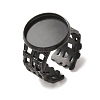 Woven Bezel 304 Stainless Steel Cuff Ring Components SA-CBAD8FA-01EB-04-1