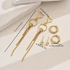 Stainless Steel Ring Tassel Earrings Sets OV1980-3-2