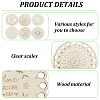 GOMAKERER 6Pcs 6 Styles Flat Round/Flower Wood Sewing Cross Stitch Embroidery Thread Storage Organizers AJEW-GO0001-68-5