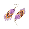 Bohemian Glass Seed Beads Dangle Earrings EJEW-MZ00338-02-4