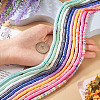 10 Strands 10 Colors Handmade Polymer Clay Beads Strands CLAY-TA0001-20-7