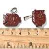 Natural Red Rainbow Jasper Pendants G-B127-16P-02-3