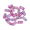Picasso Transparent Glass Bugle Beads SEED-N010-02B-1